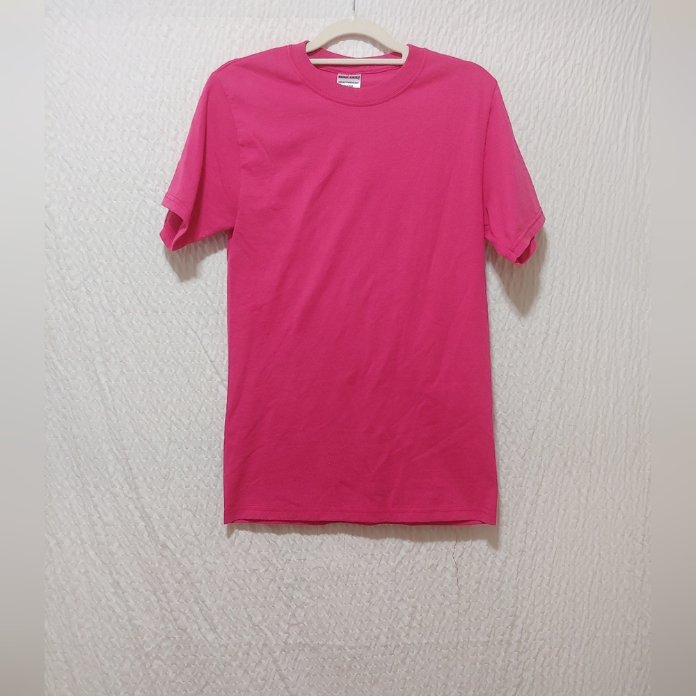 Jerzees Pink Short Sleeve Tee Classic Crew Neck S